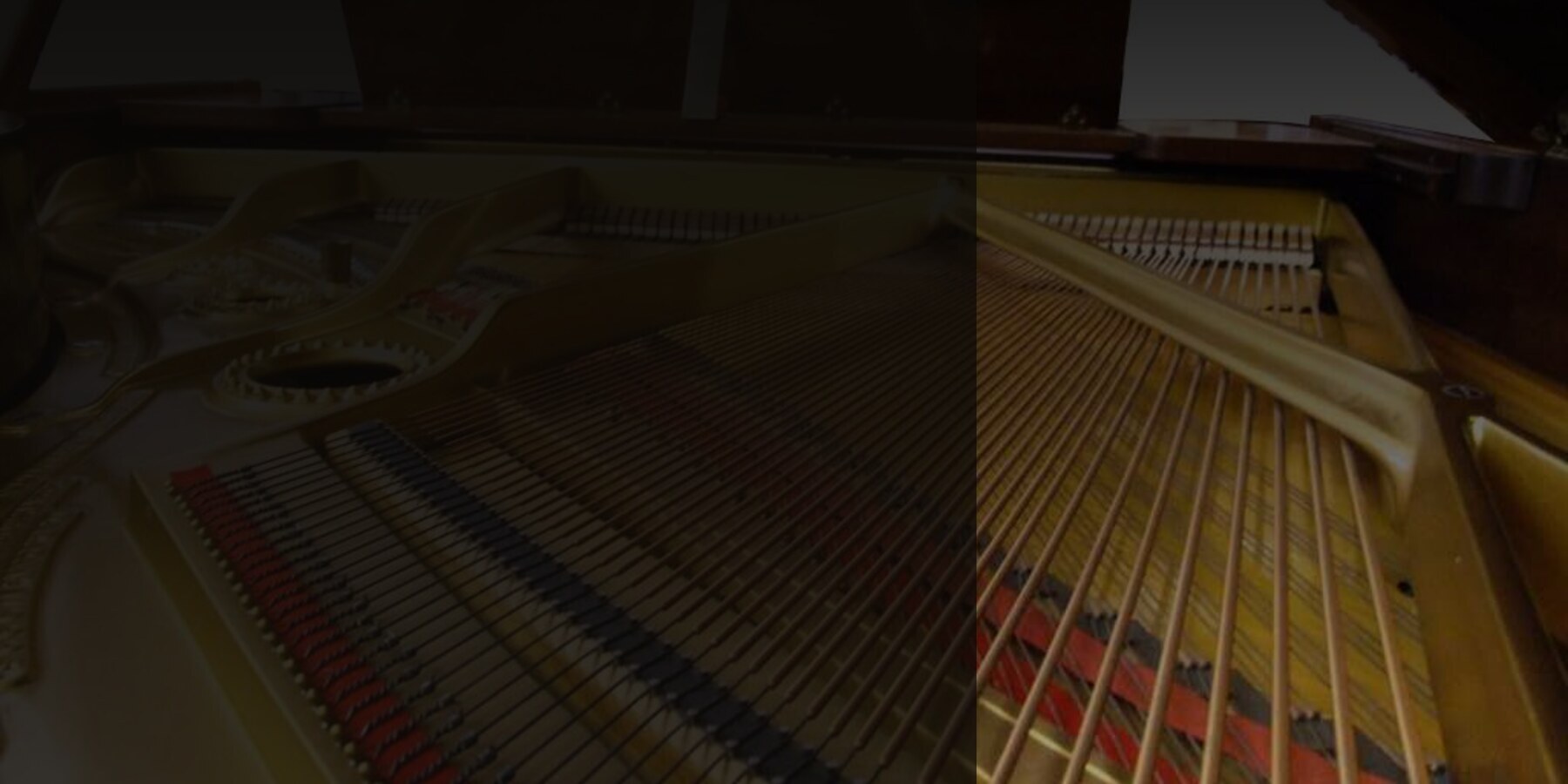 Grand piano in the Roberts Pianos Houston showroom