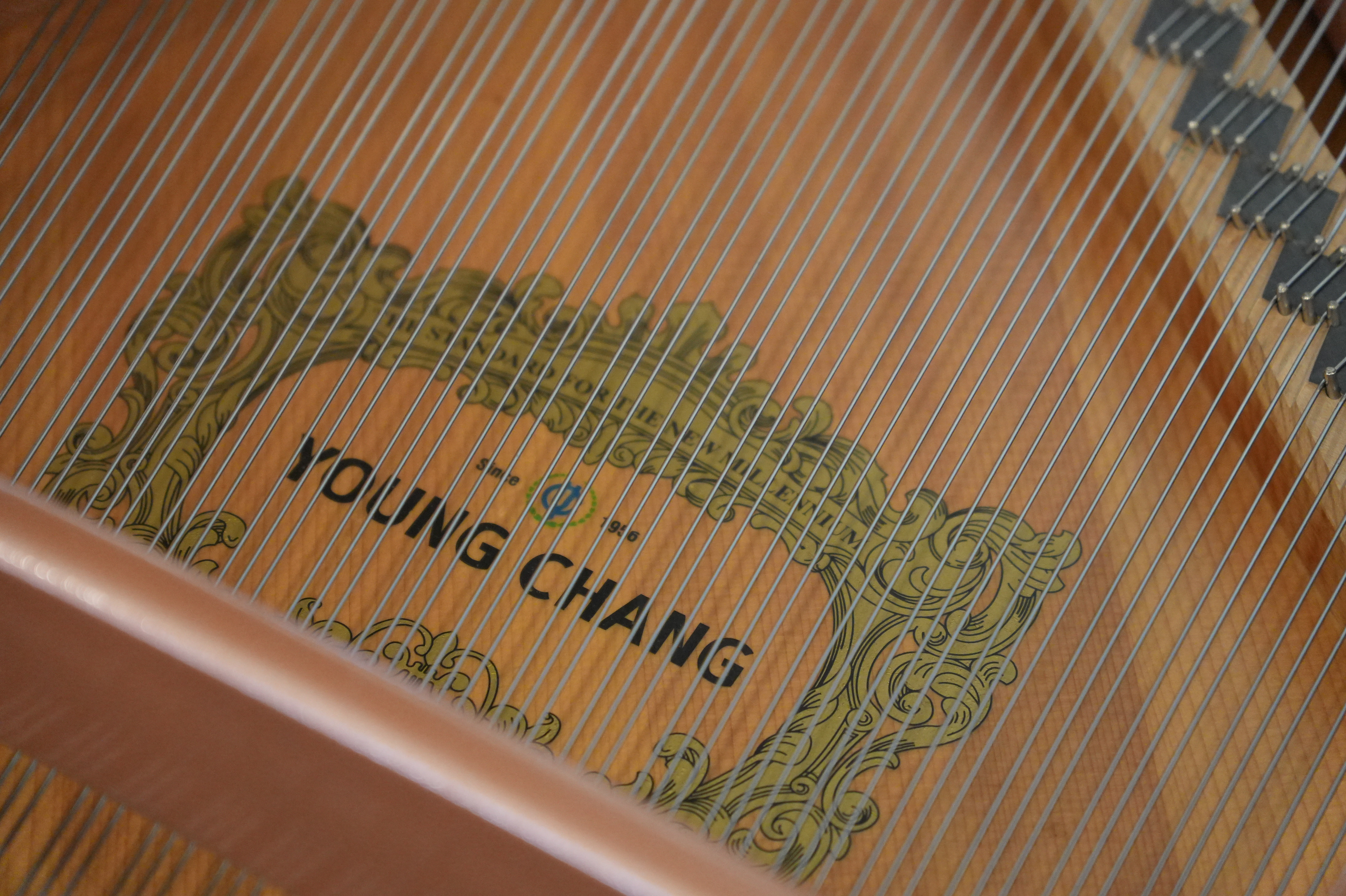 Young Chang Y150 Grand Piano in White – Gallery image – Roberts Pianos Houston