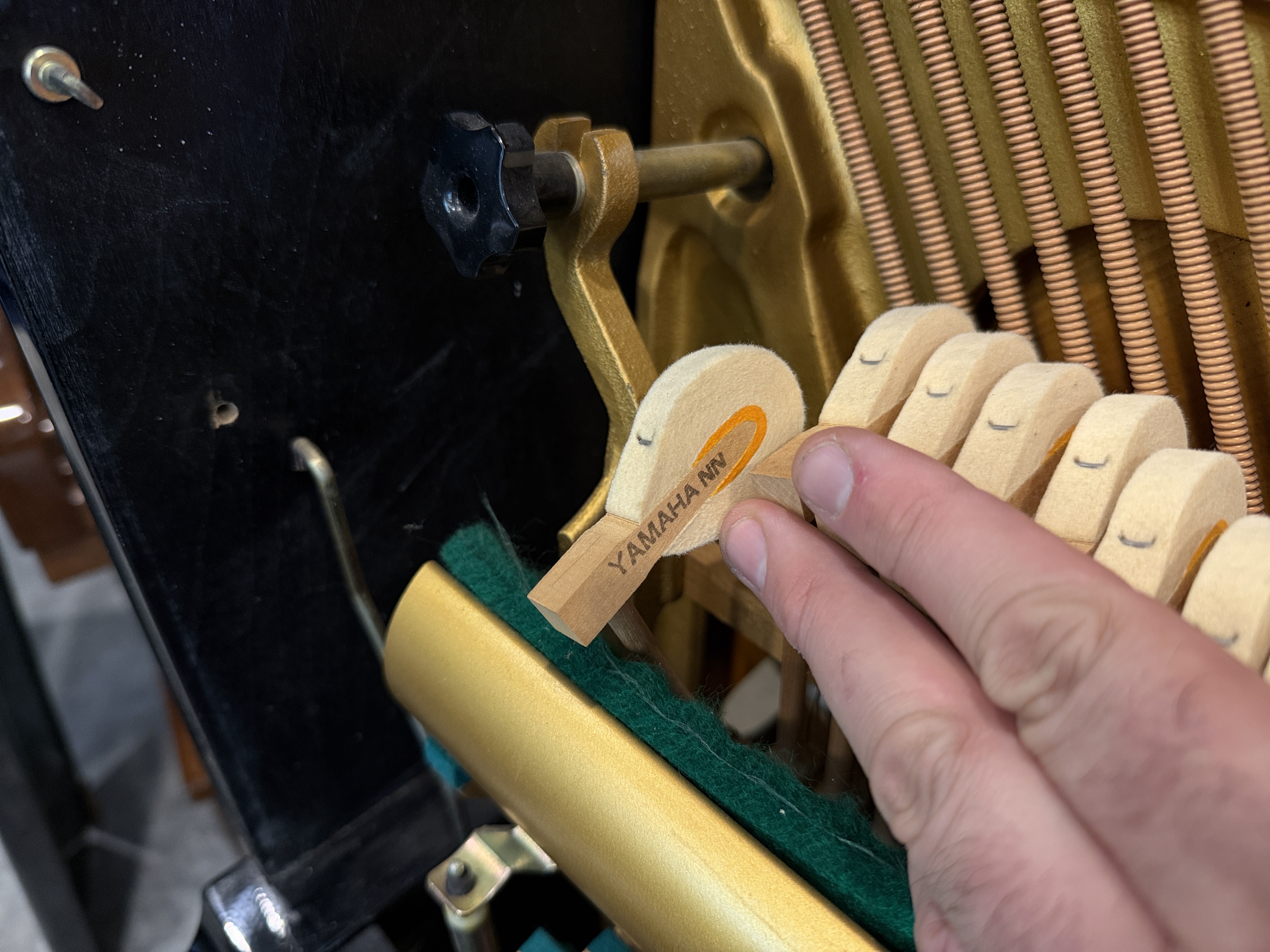 Yamaha U1 Upright Piano in Black Polyester – Gallery image – Roberts Pianos Houston