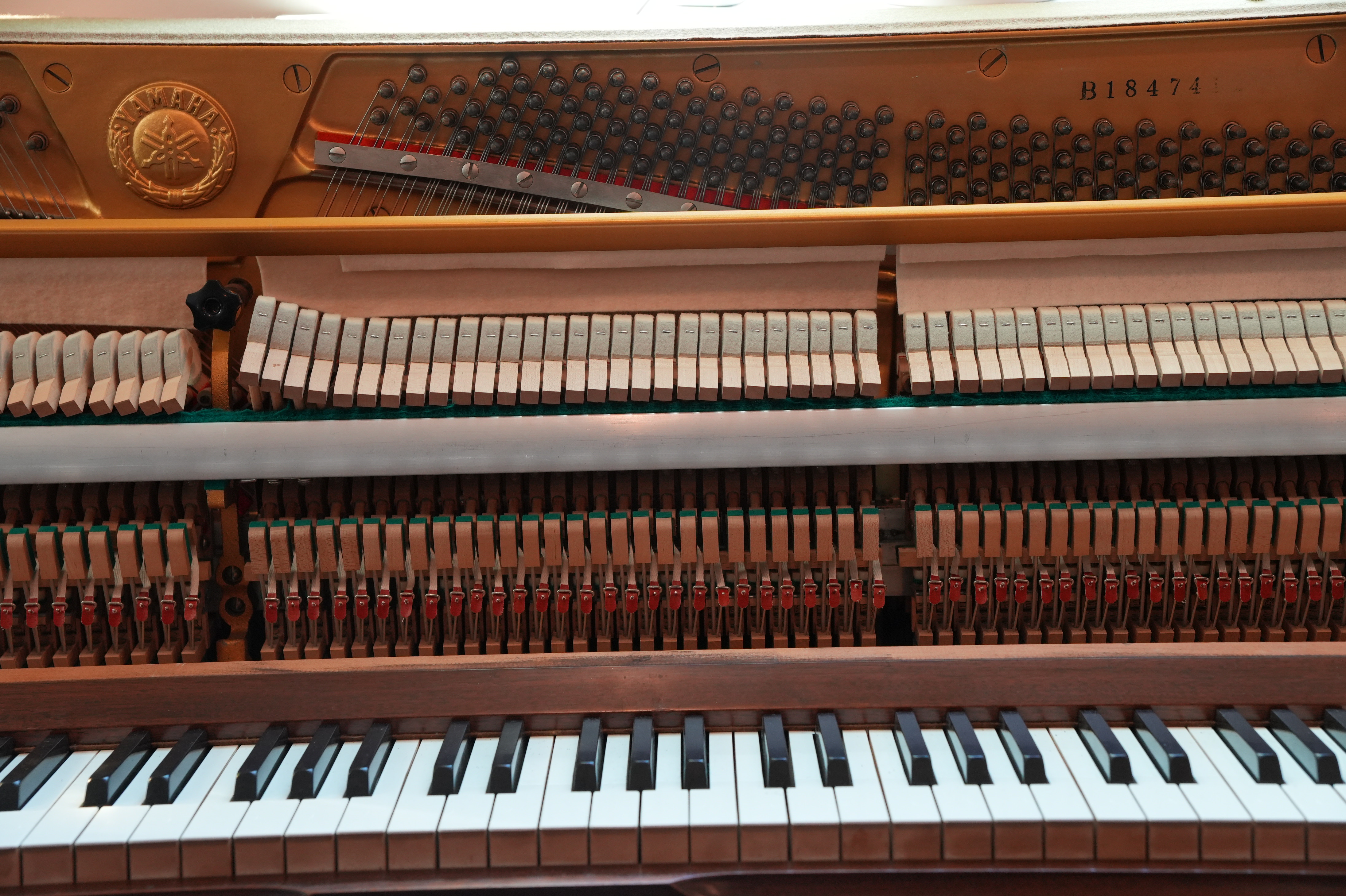 Yamaha Upright Piano in Walnut – Gallery image – Roberts Pianos Houston