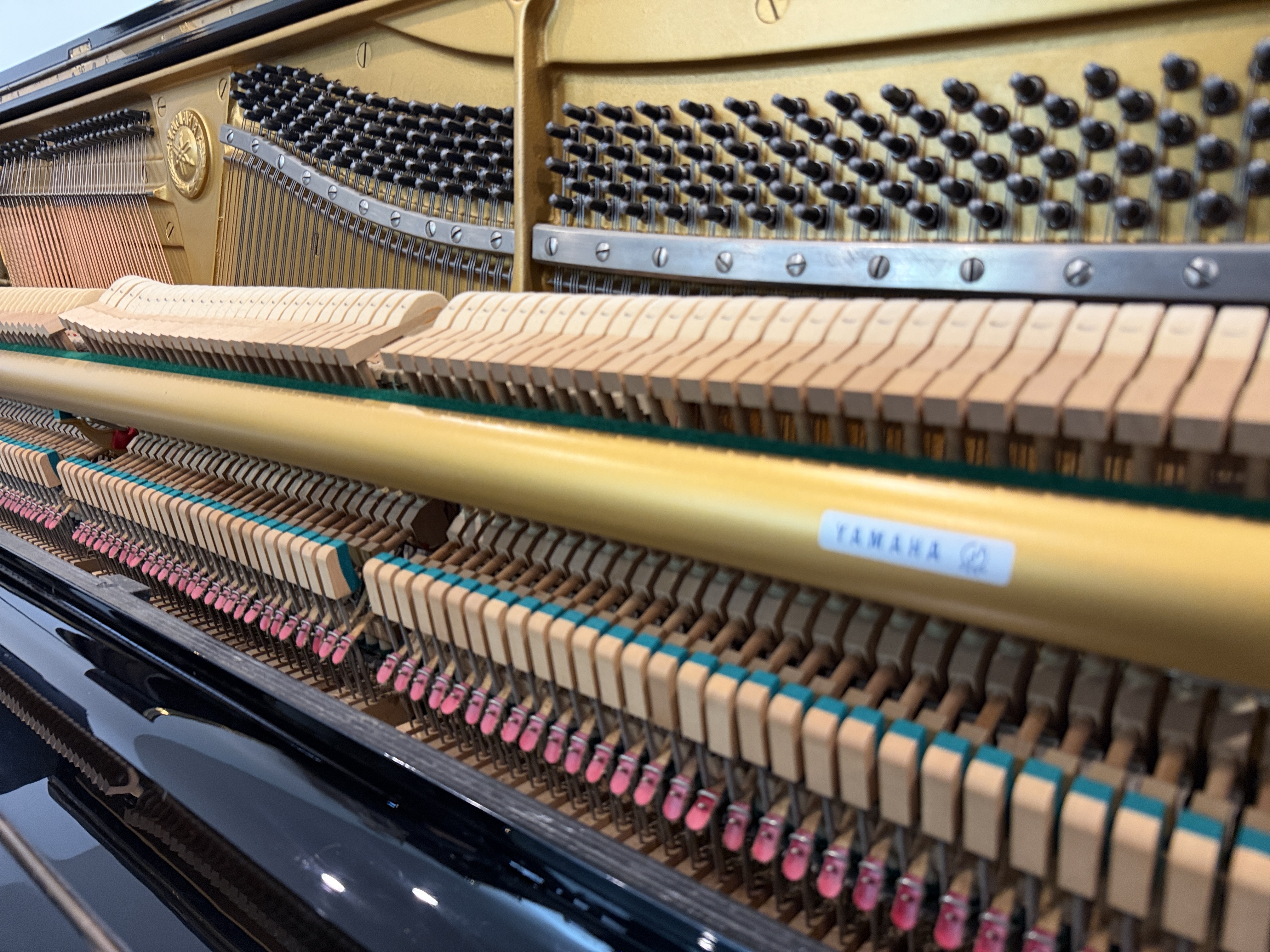 Yamaha U1 Upright Piano in Black Polyester – Gallery image – Roberts Pianos Houston