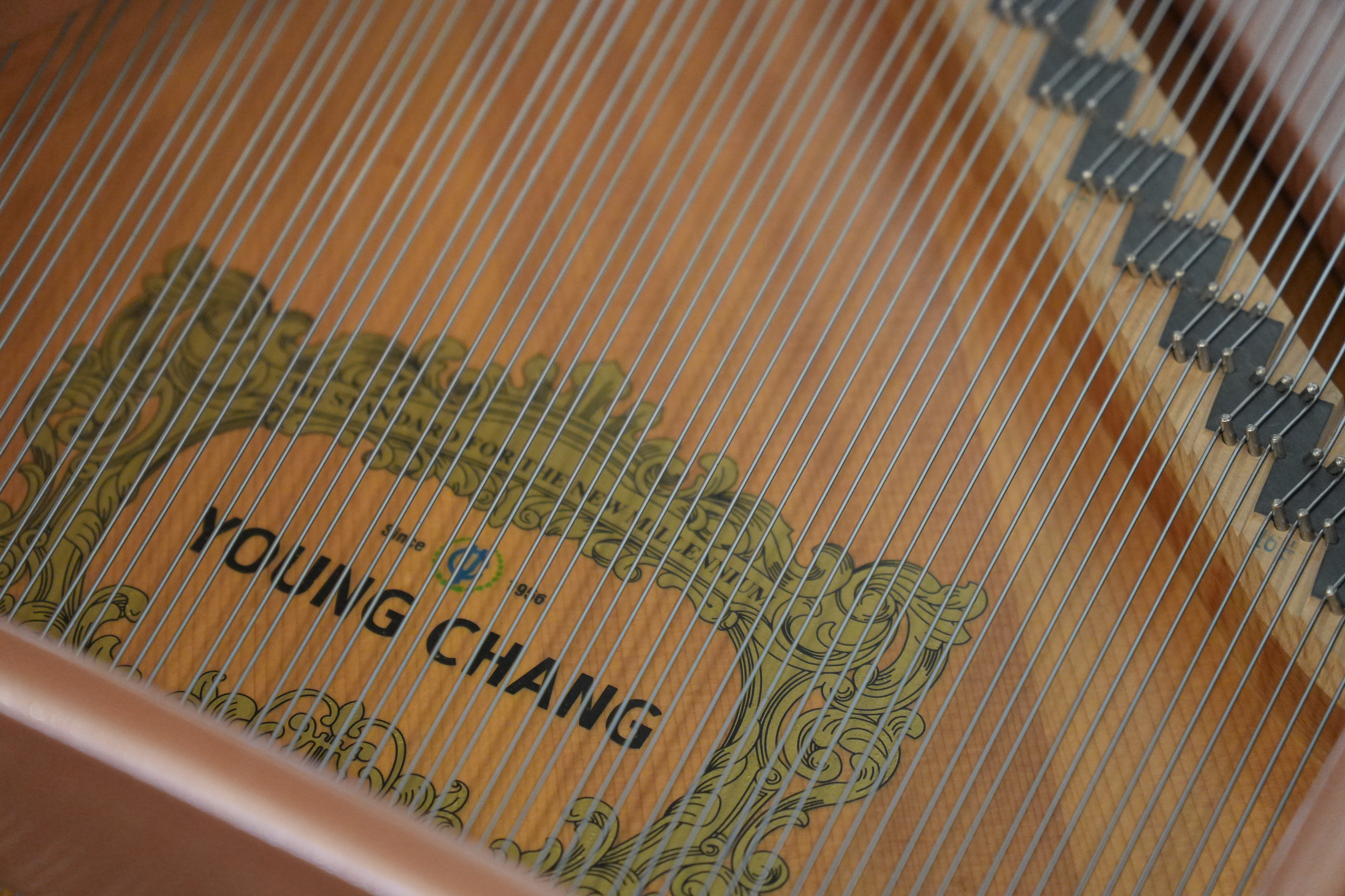 Young Chang Y150 Grand Piano in White – Gallery image – Roberts Pianos Houston
