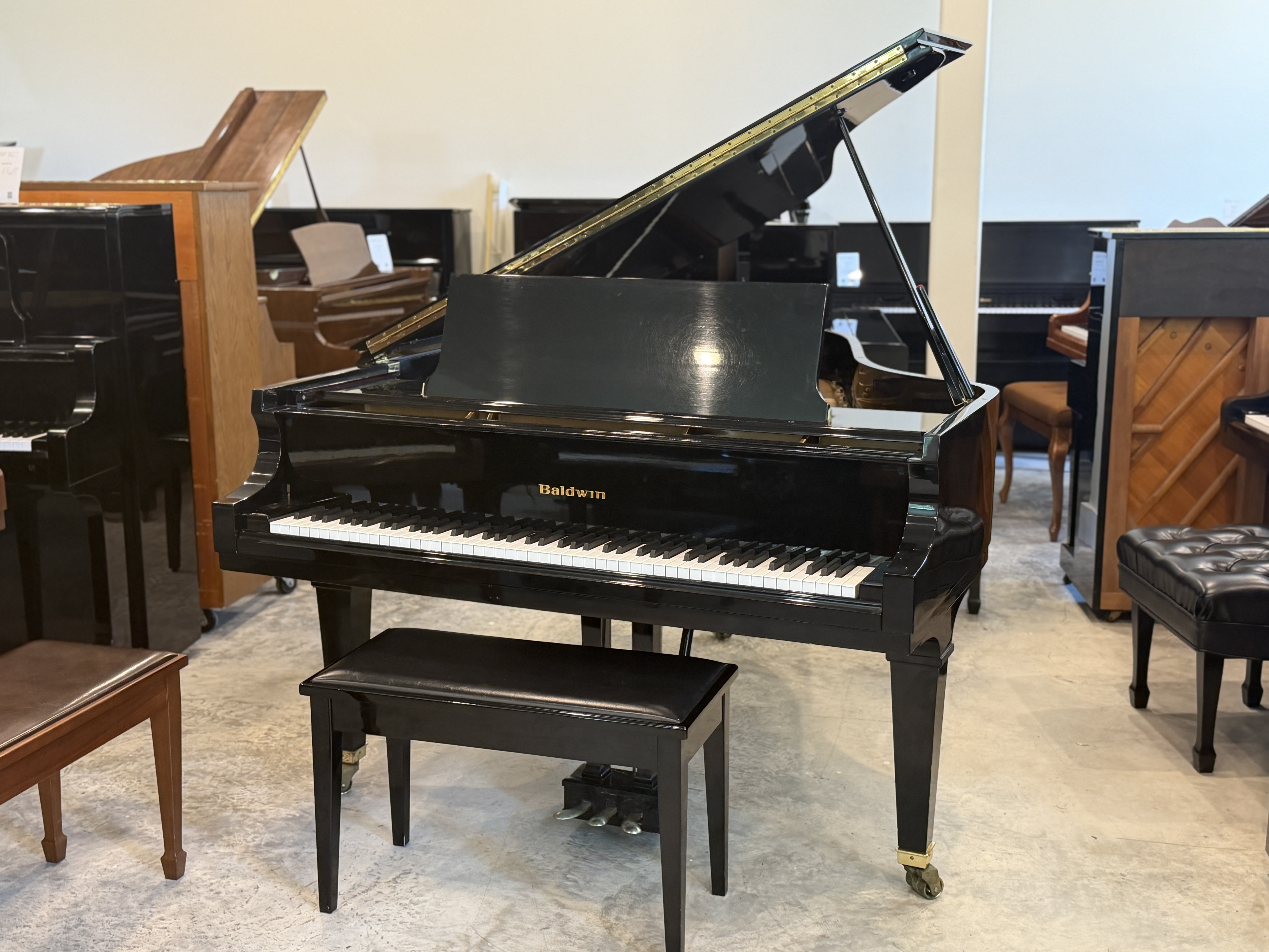 Baldwin Model L Grand Piano in Black Polyester – Featured instrument – Roberts Pianos Houston
