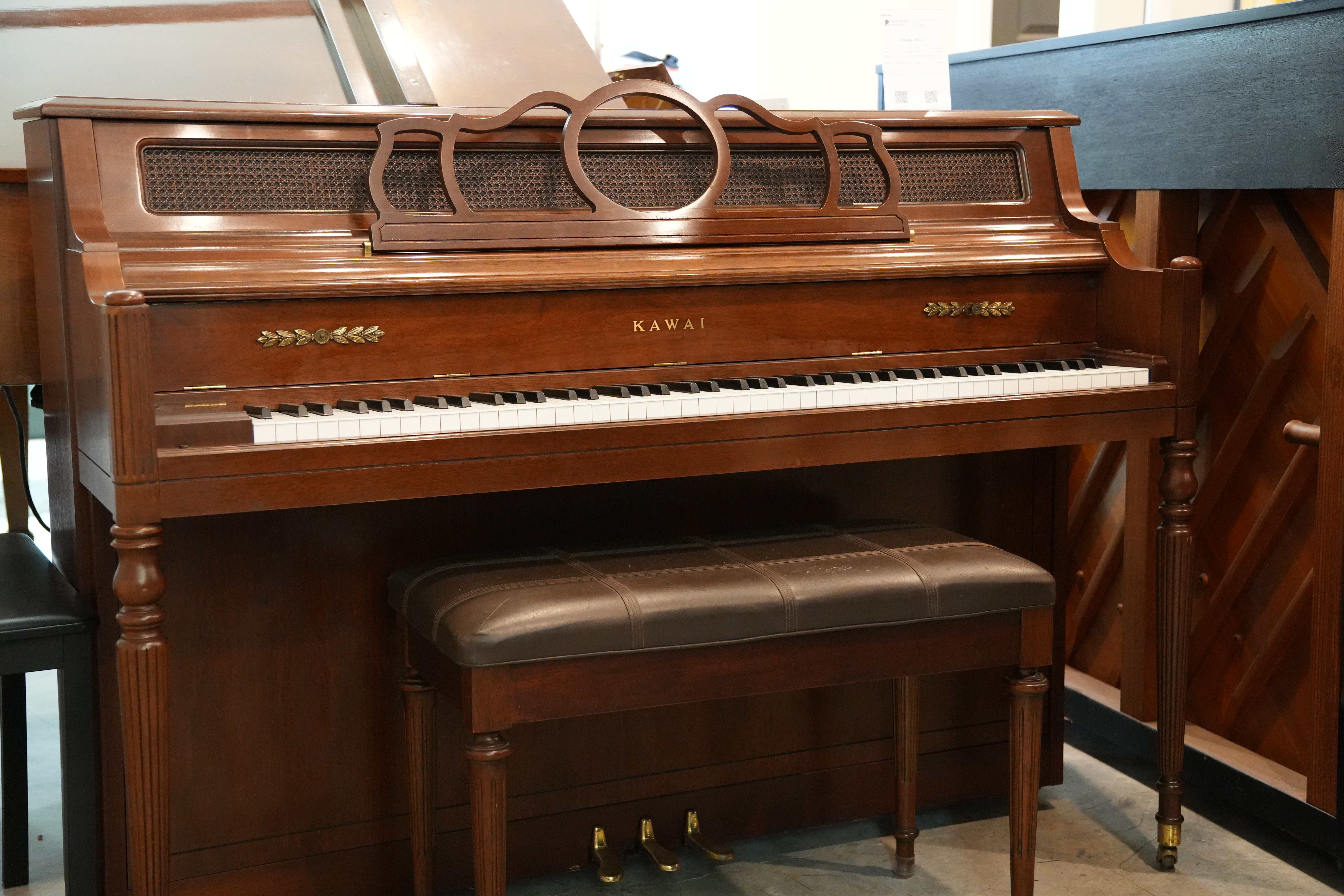 Kawai 708-T Upright Piano – Inventory thumbnail – Roberts Pianos Houston