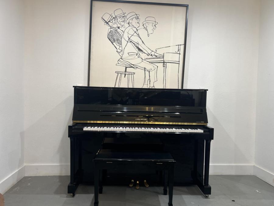 Cable & Nelson (Yamaha) C116 Upright Piano in Black Polyester – Featured image – Roberts Pianos Houston