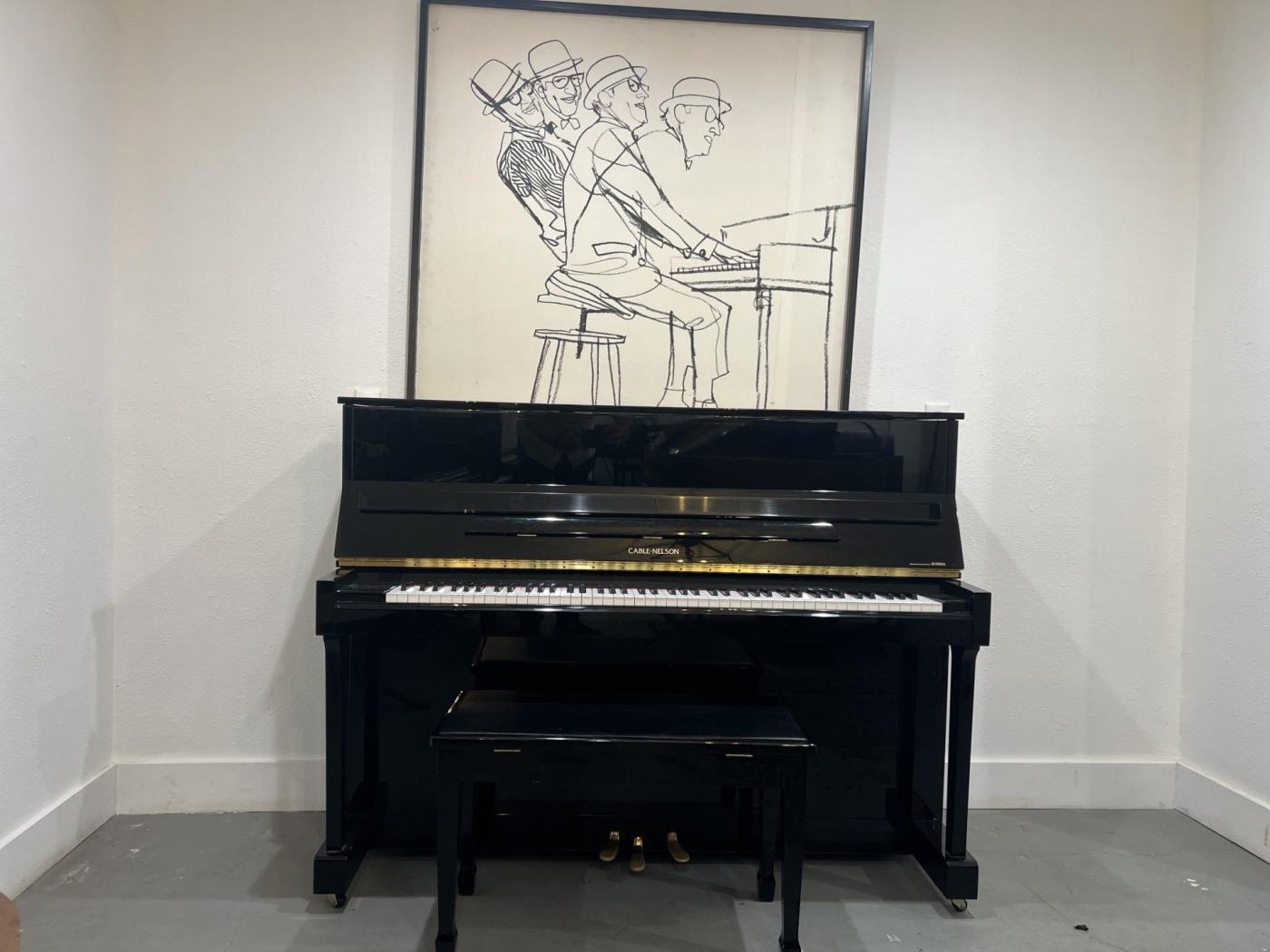 Cable & Nelson (Yamaha) C116 Upright Piano in Black Polyester – Featured image – Roberts Pianos Houston