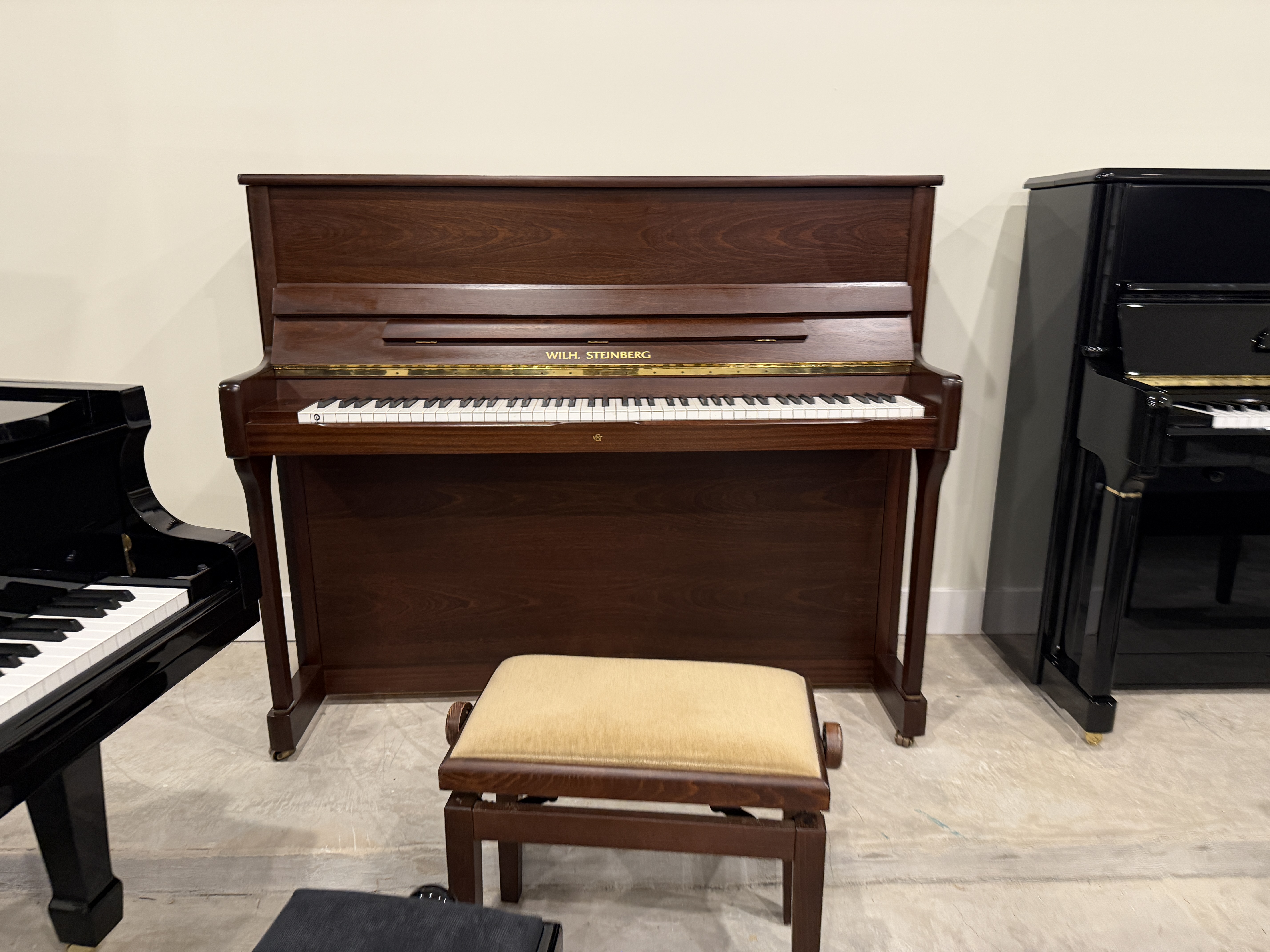 Wilhelm Steinberg Upright Piano in Mahogany – Sold piano – Roberts Pianos Houston