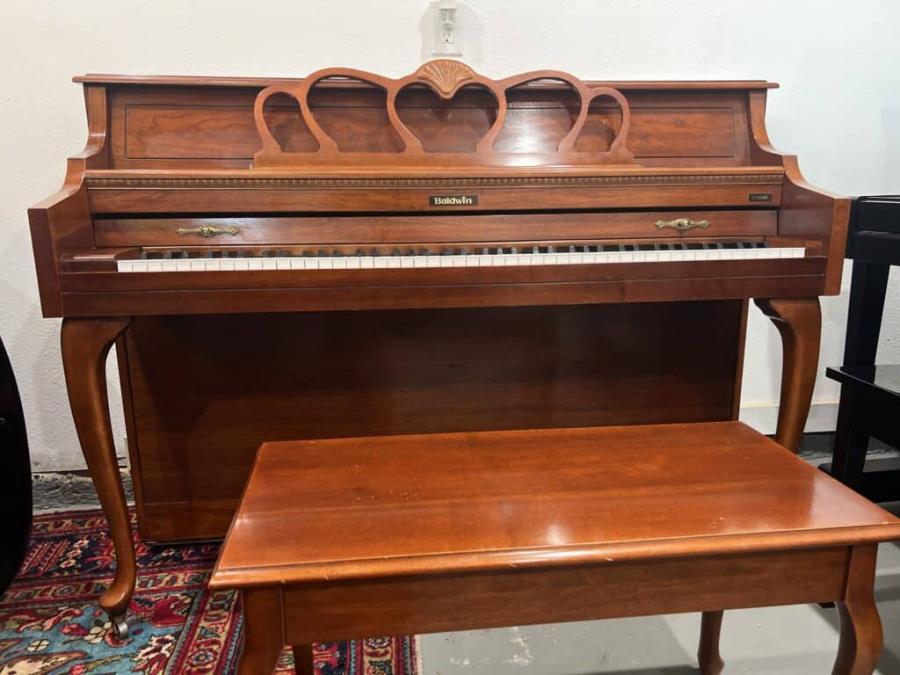 Baldwin Console Piano Piano in Mahogany – Featured image – Roberts Pianos Houston