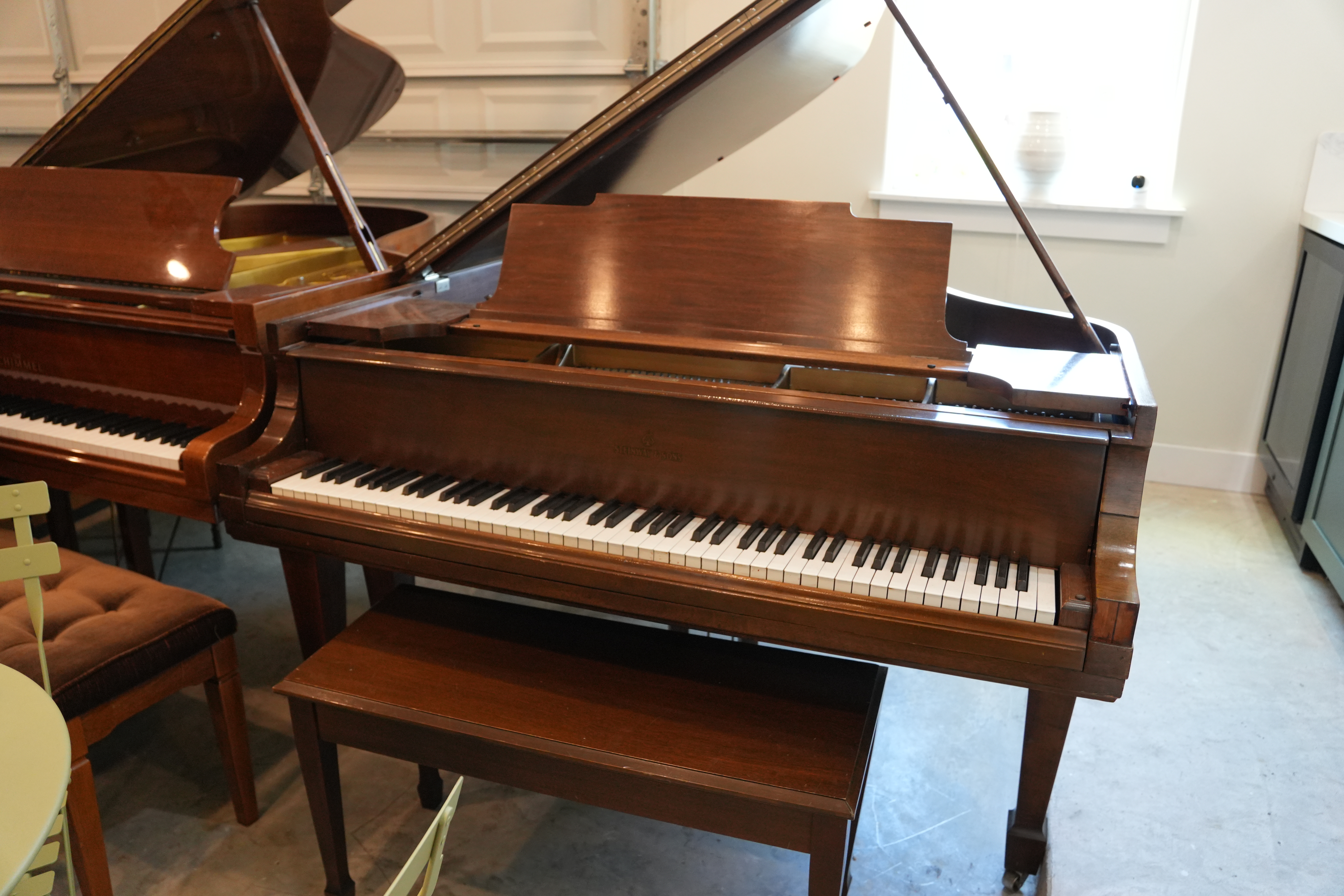 Steinway M Grand Piano in Mahogany – Inventory thumbnail – Roberts Pianos Houston