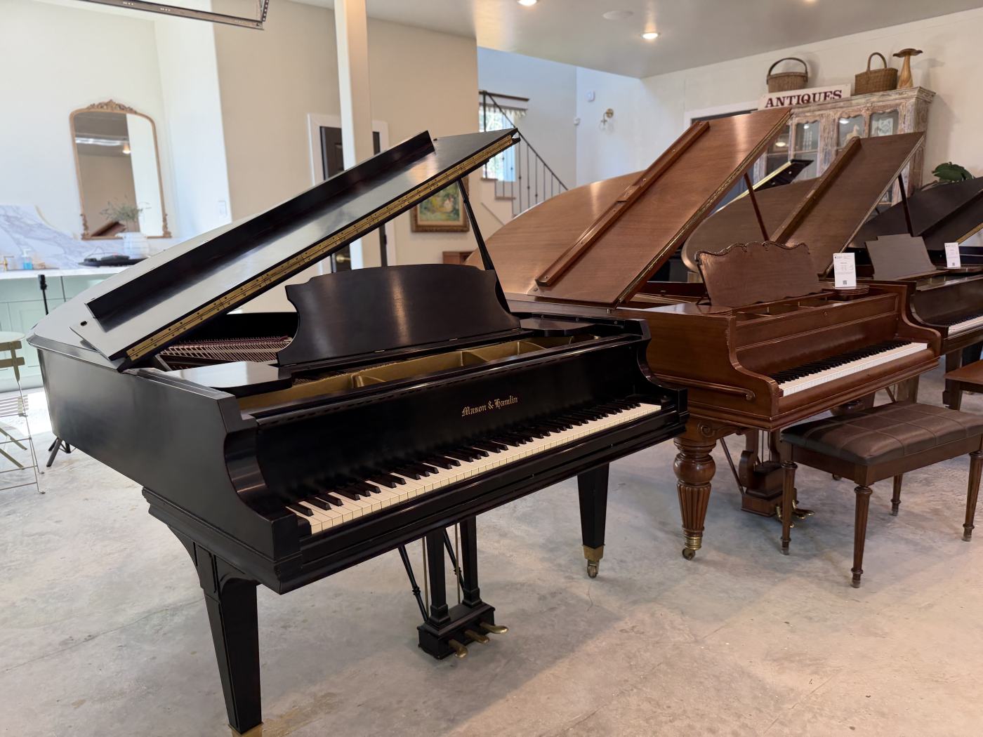 Mason & Hamlin A Grand Piano in Ebony – Featured image – Roberts Pianos Houston