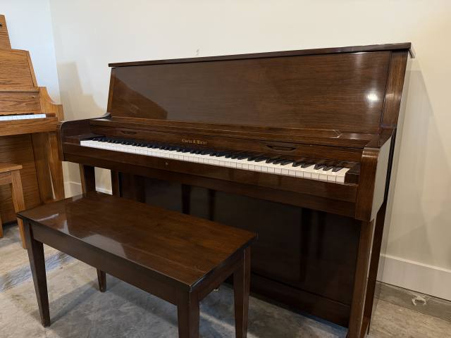 Charles Walter Upright Piano in Mahogany – Sold piano – Roberts Pianos Houston
