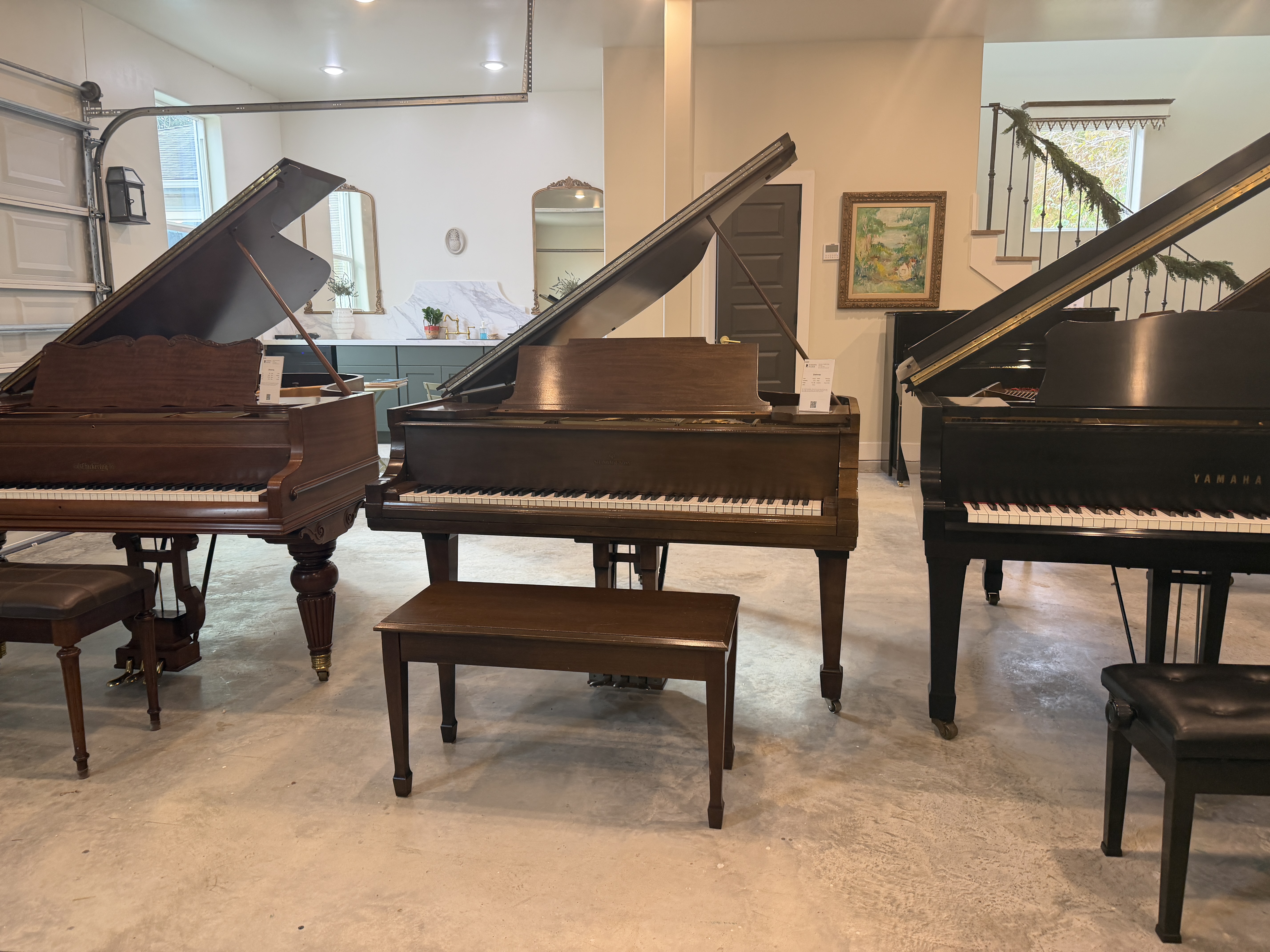 Steinway M Grand Piano in Mahogany – Inventory thumbnail – Roberts Pianos Houston