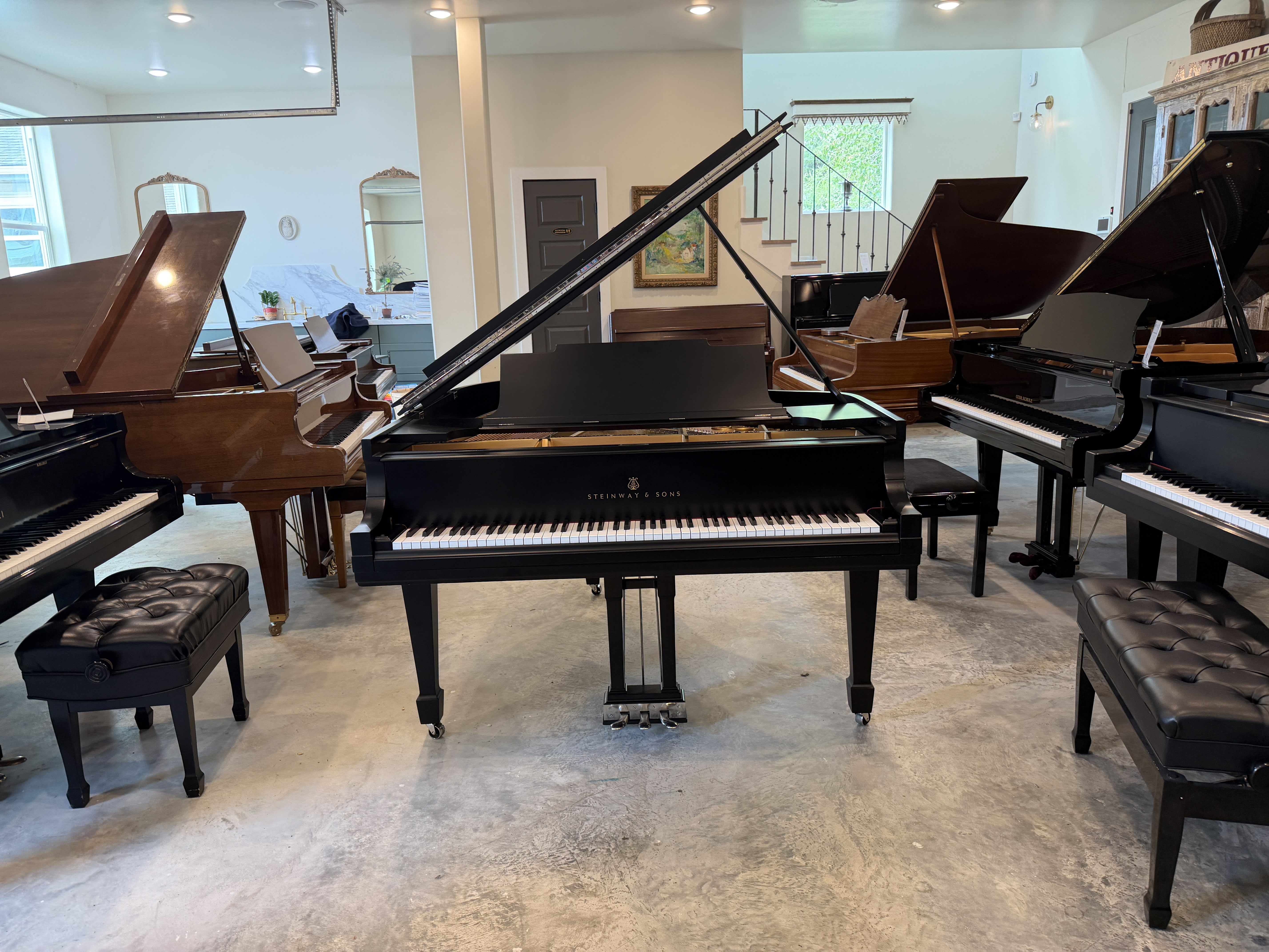 Steinway M in Ebony – Featured image – Roberts Pianos Houston