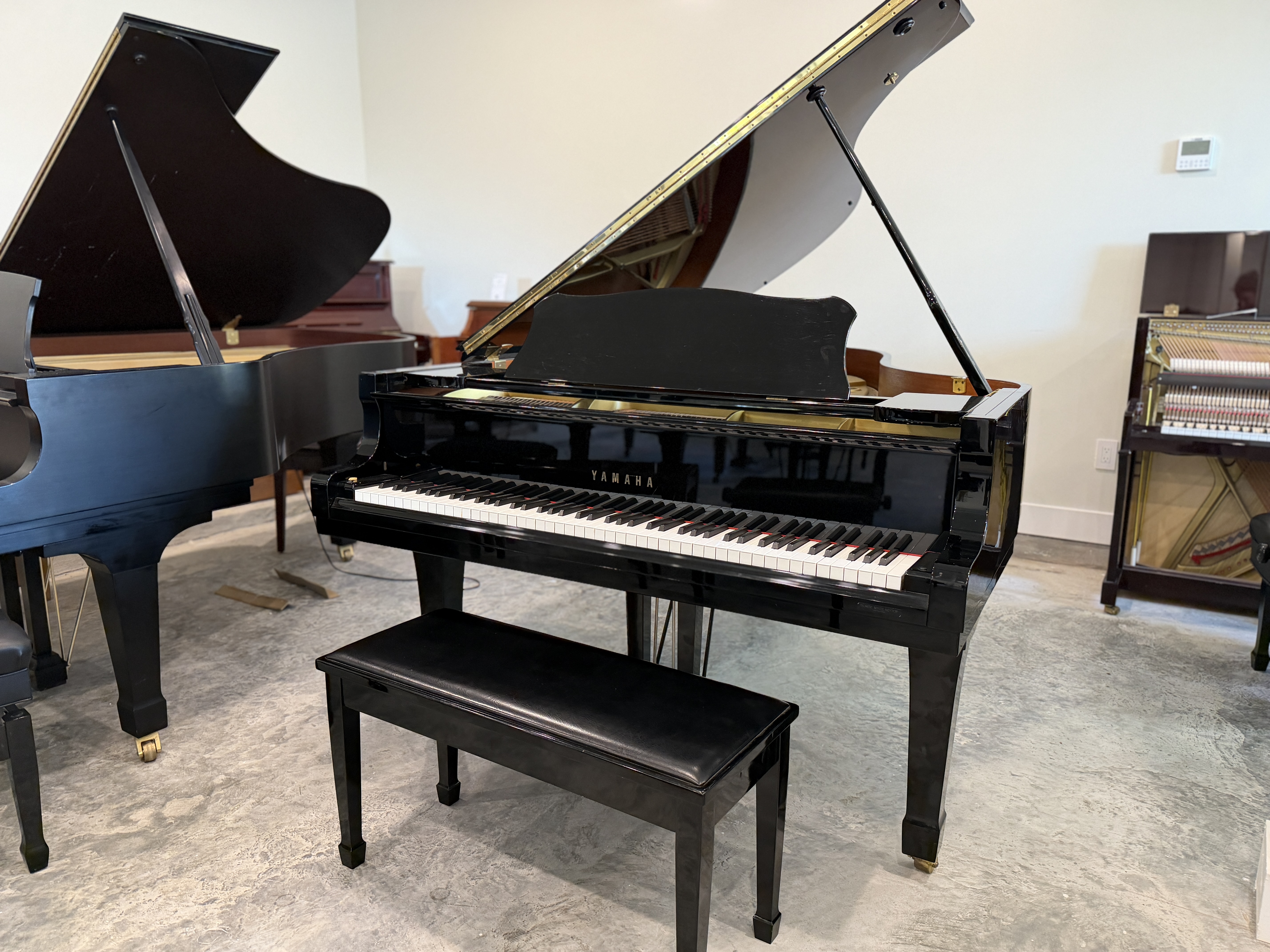 Yamaha C5 Grand Piano in Polished Ebony – Sold piano – Roberts Pianos Houston